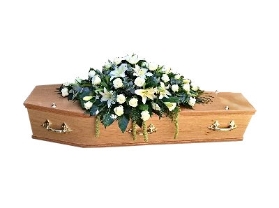 Rose and Lily Coffin Spray