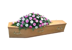 Gerbera and Rose Coffin Spray