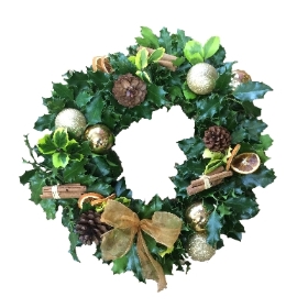 Christmas Holly Wreath