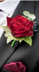 Red Rose Button Hole